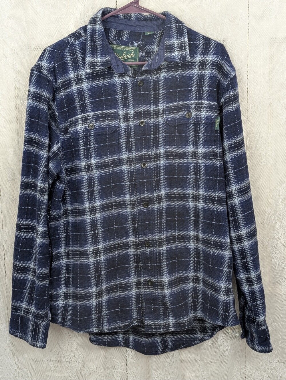 Woolrich: Men’s Brawny Flannel Shirt - Size Medium